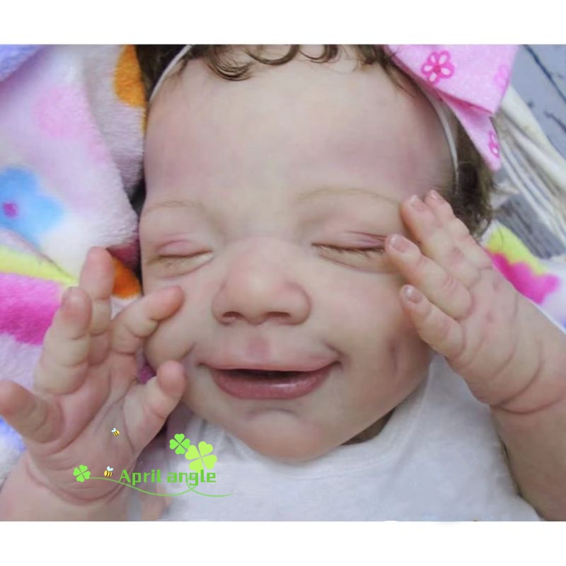 50CM high appearance level Smile Angel Reborn baby April Lifelike Reborn girl Soft body touch toy gift for real kids