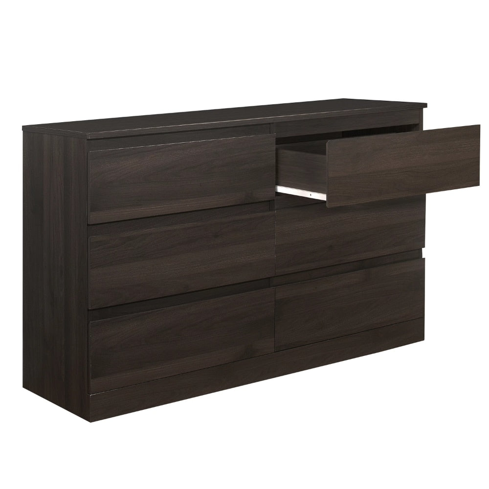 2703-718 Brindle 6-Drawer Horizontal Dresser, Espresso Finish,Durable and Strong,96.2 Lbs,51.20 X 15.60 X 30.60 Inches