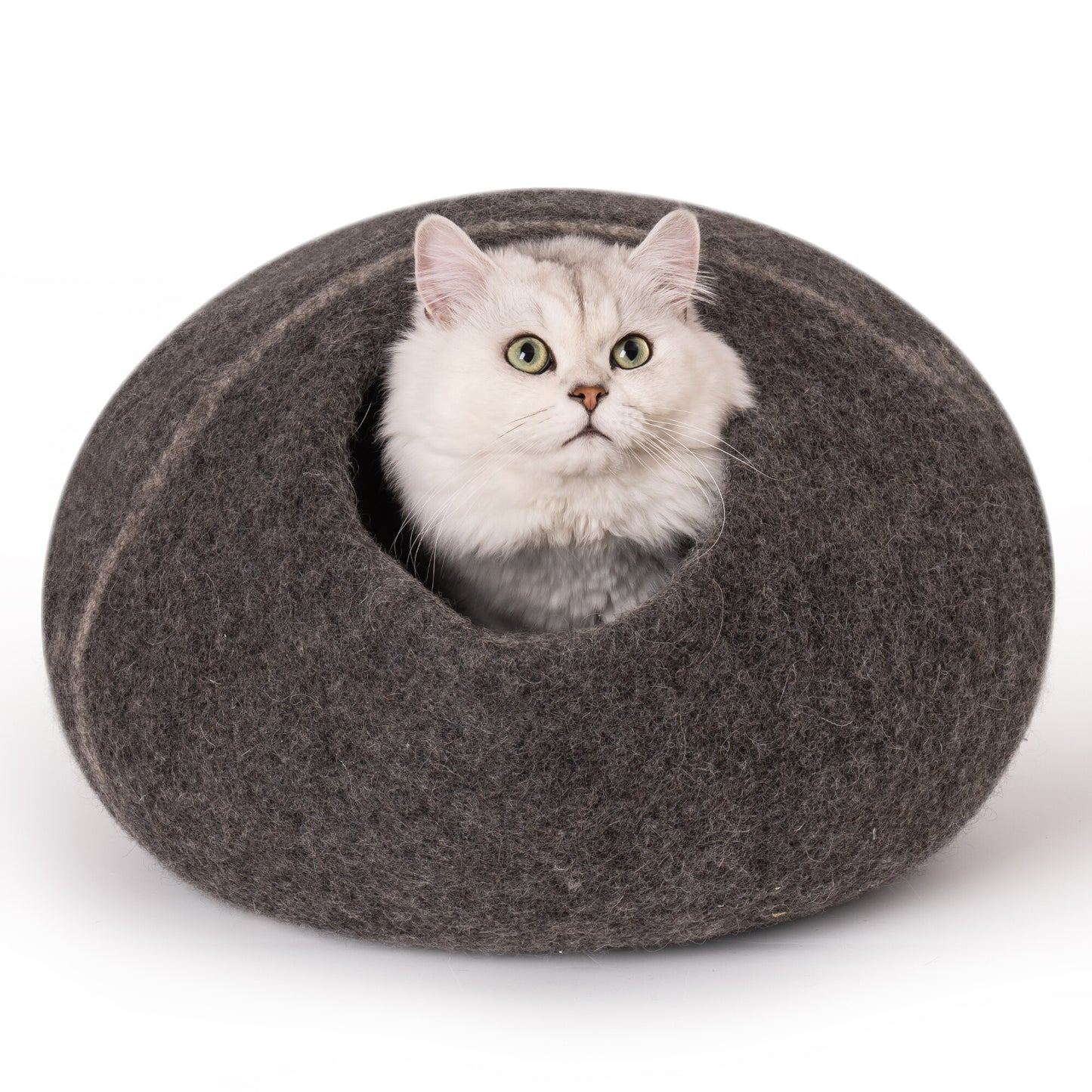 Mewoofun Premium Felt Cat Bed Cave Handmade 100% Merino Super Soft Wool Bed for Cats and Kittens Multi-Color In USA Warehouse