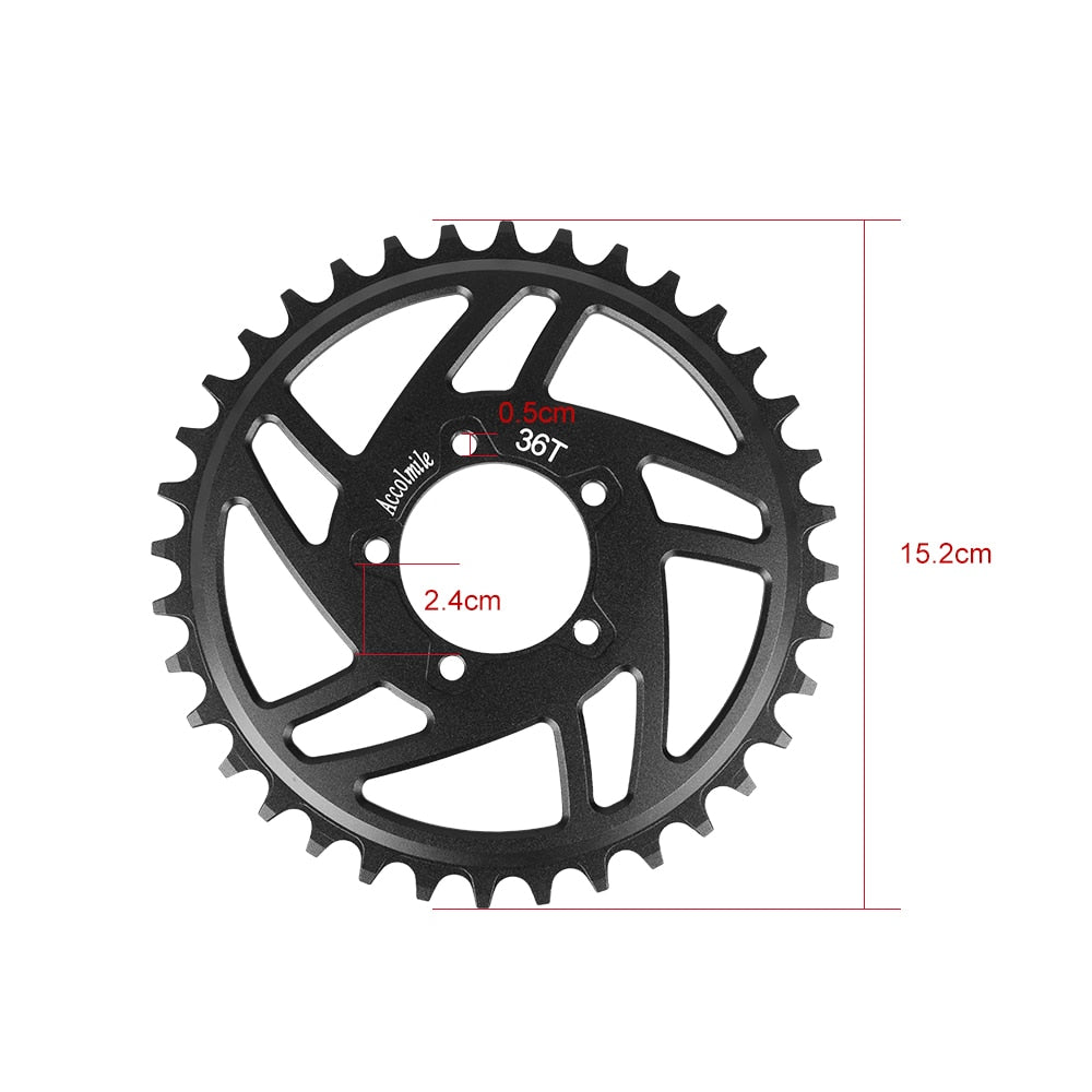 Chainring Sprocket 36T For Bafang BBS01BBS01B BBS02 BBS02B BBSHD Mid Drive Motor Electric Bike Replacement Chainwheel Protector