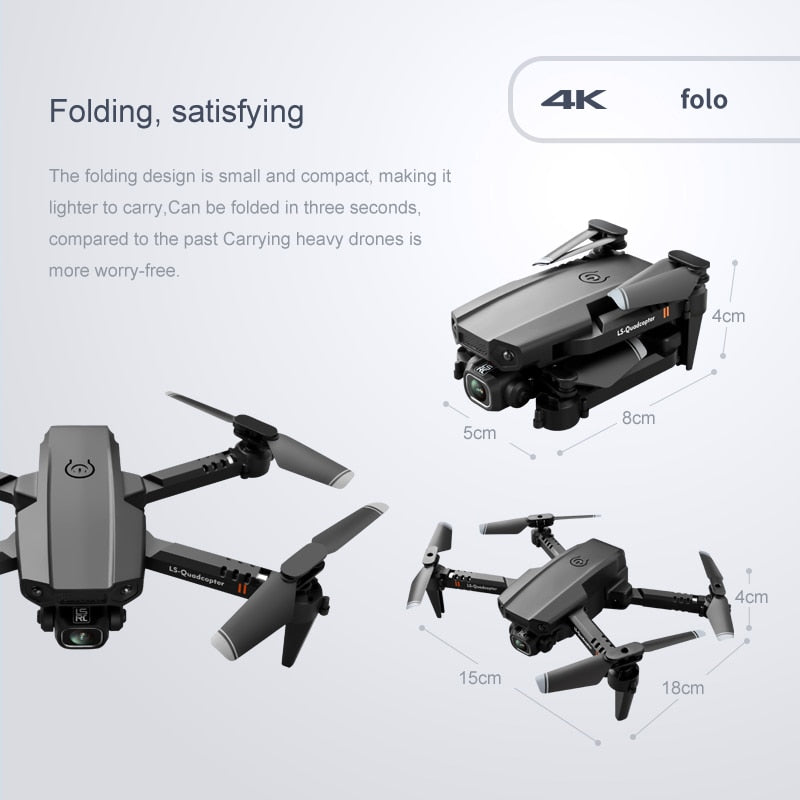 JINHENG XT6 Mini Drone 4K 1080P HD Camera WiFi Fpv Air Pressure Altitude Hold Foldable Quadcopter RC Dron Kid Toy Boys GIfts