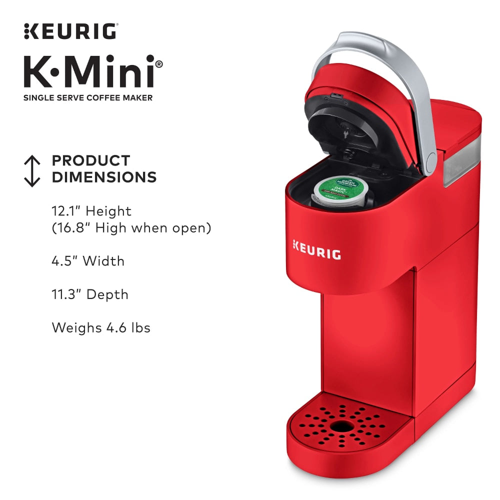 2023 New Keurig K-Mini Single Serve K-Cup Pod Coffee Maker, Poppy Red