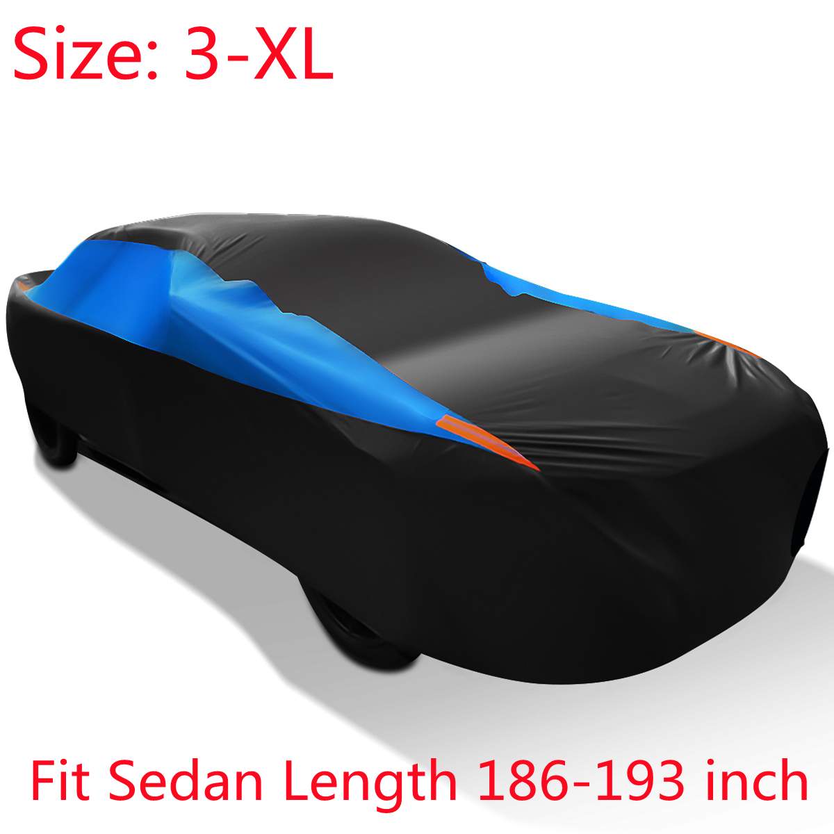 Universal Sedan Car Full Cover Outdoor Waterproof Snow-proof Dust-proof Anti-UV Protection Black Blue Full Cover 530/490cm 450cm