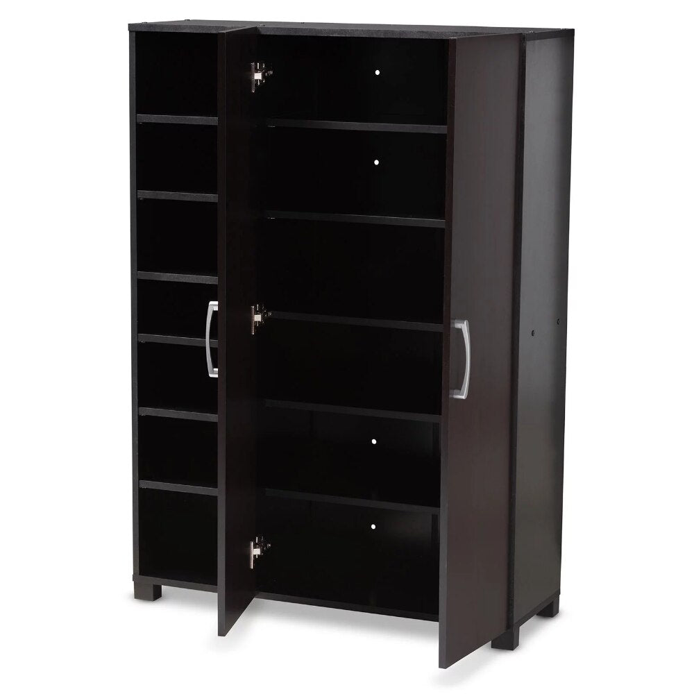 2 Door Entryway Shoe Storage Cabinet with Open Shelves,Strong and Durable,12.60 X 34.60 X 49.20 Inches