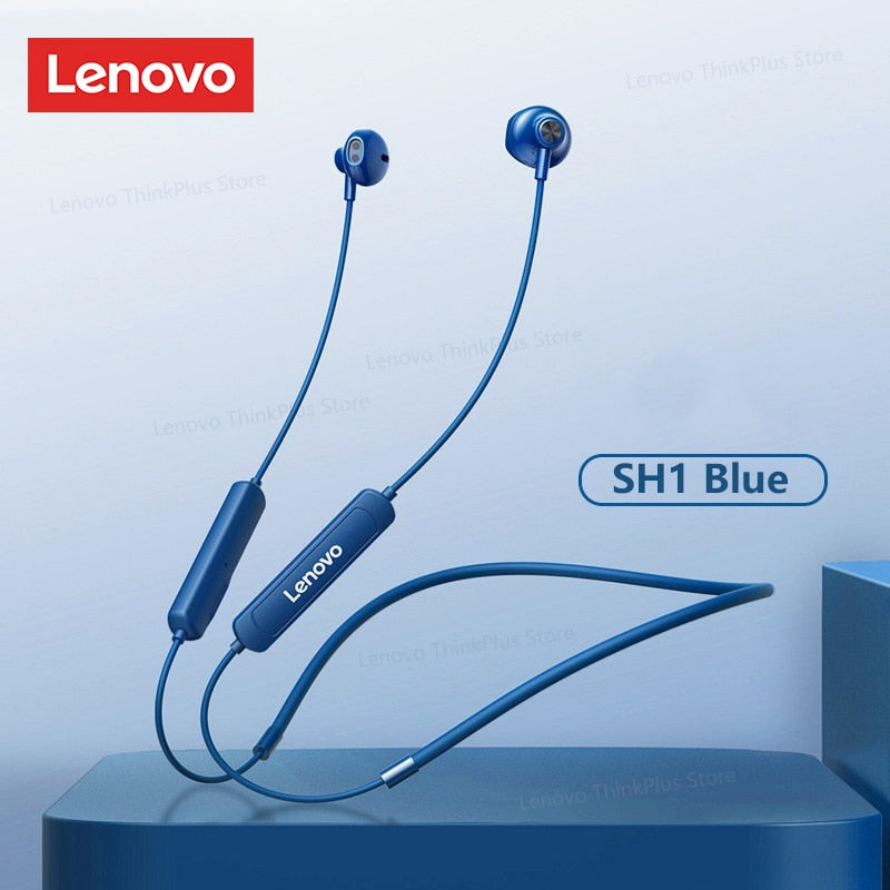 Original Lenovo SH1 Wireless Headphones Bluetooth Earphones Sport Earbuds Magnetic Neckband Headset With Microphone Earpods New