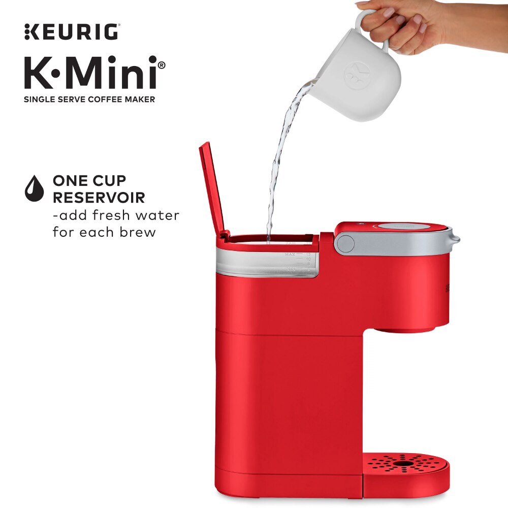 2023 New Keurig K-Mini Single Serve K-Cup Pod Coffee Maker, Poppy Red