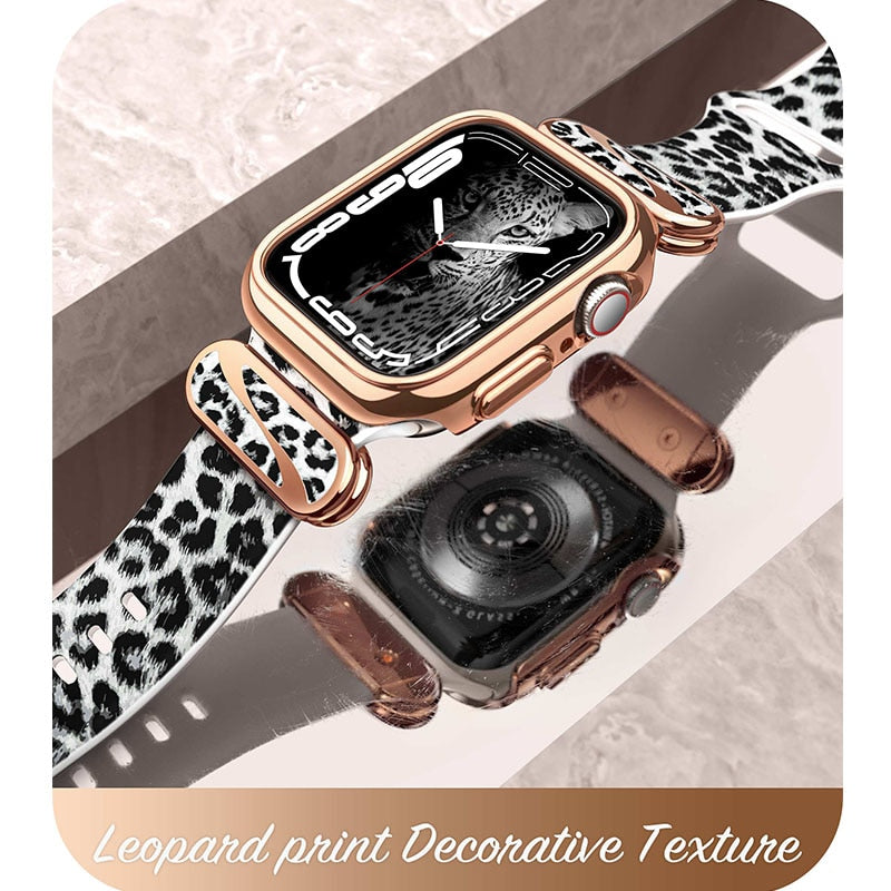 Case For Apple Watch 7/6/SE/5/4 (45/44mm) I-BLASON Cosmo Luxe Series Stylish Protective Case with Adjustable Soft Strap Bands