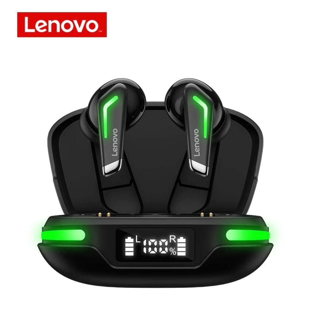 Original Lenovo GM3 Bluetooth Earphones TWS Gaming Headset with Digital Display Low Latency Dual Mic Noise Reduction Earbuds