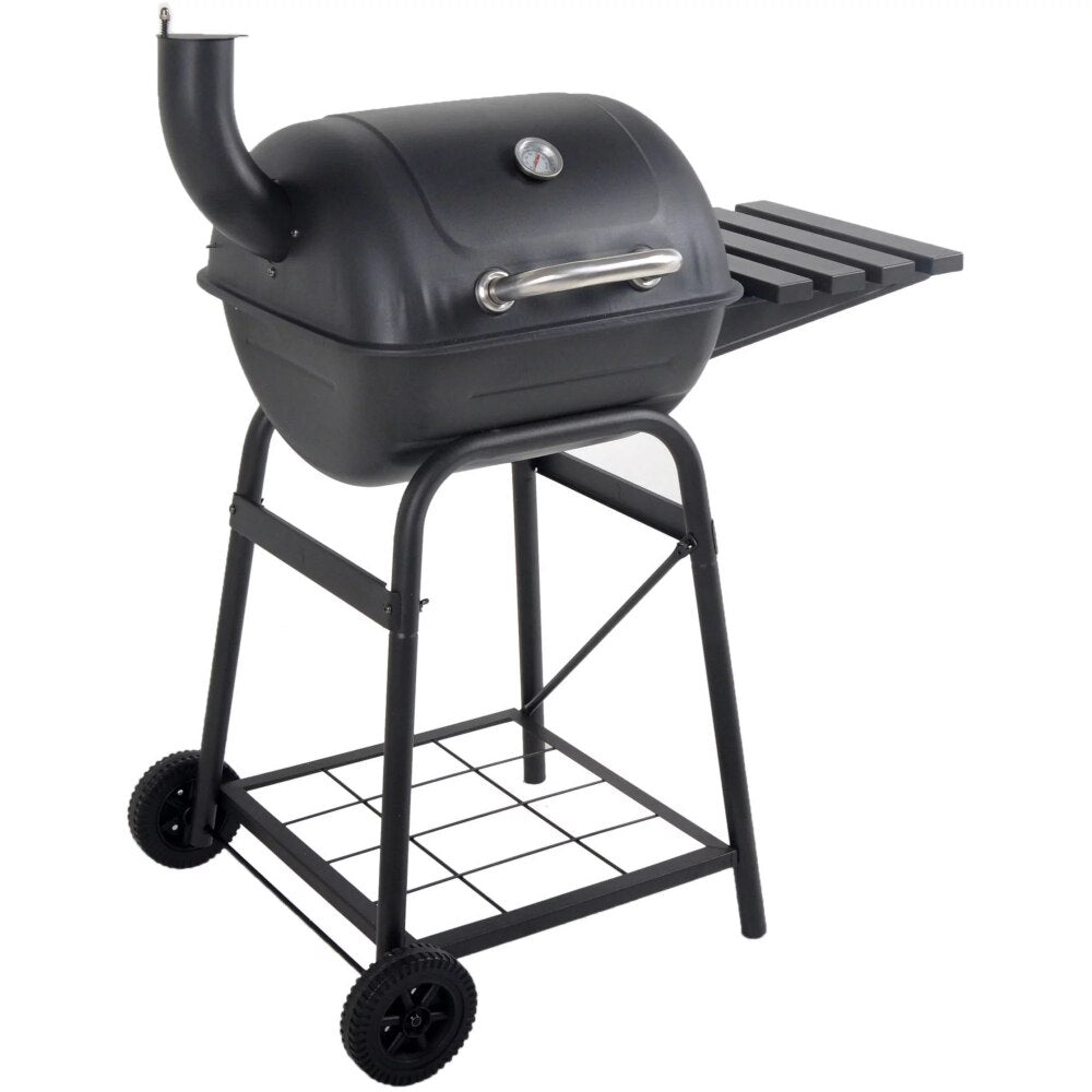 RevoAce 26&quot; Mini Barrel Charcoal Grill with Side Shelf, Black, CBC1760W portable grill