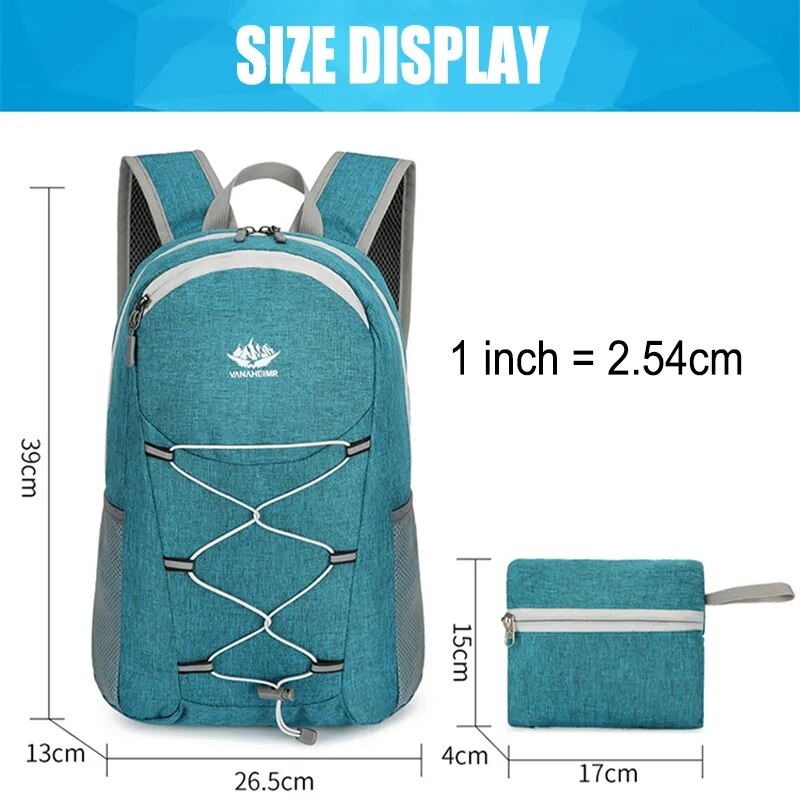 20L Lightweight Packable Backpack Foldable Ultralight Outdoor Folding Backpack Travel Daypack Bag Sports Daypack for Men Women