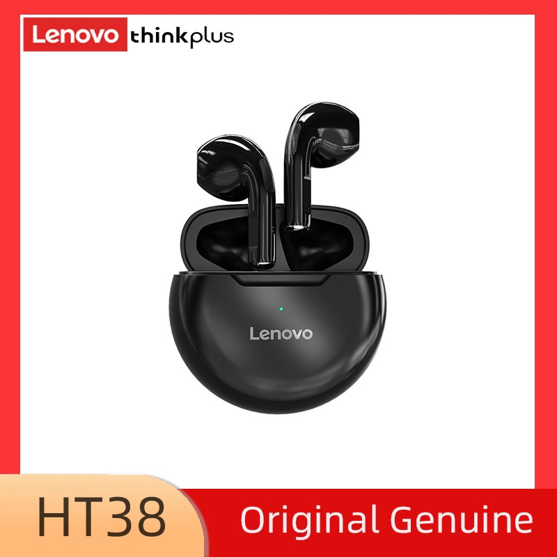 Lenovo LivePods HT38 TWS Bluetooth Earphone Mini Wireless Earbuds with Mic for iPhone Xiaomi Sport Waterproof 9D Stere Headphone