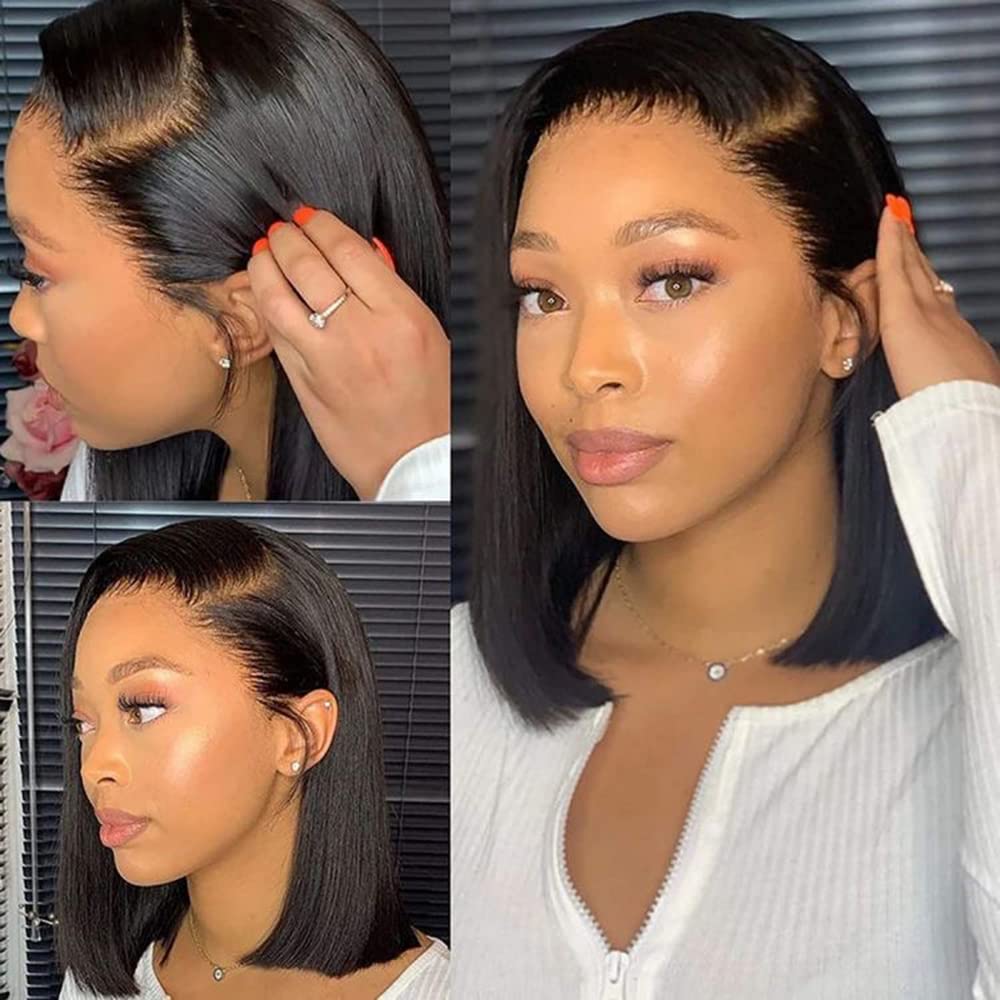 Short Bob Lace Frontal Wig Human Hair 13x4 Straight 180 Density Lace Front Wigs Short Bob Wig Human Hair Lace Frontal Wigs