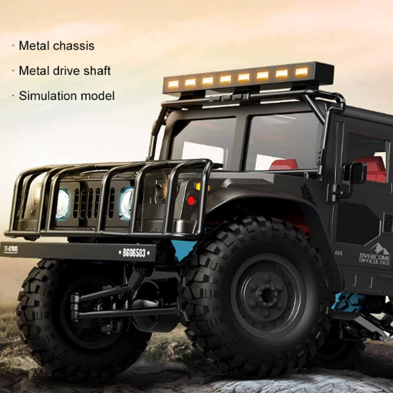 Cool Rc Car Simulation Hummer Car Model 1:12 Full Scale 2.4g 4wd Climbing Off-road High-speed Car Gift Collectibles