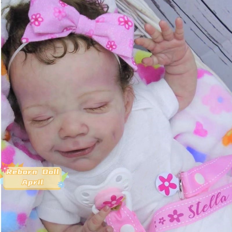 50CM high appearance level Smile Angel Reborn baby April Lifelike Reborn girl Soft body touch toy gift for real kids