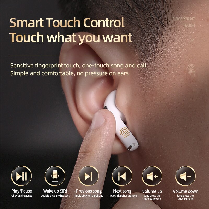 PRO4 Wireless Bluetooth Earphones Headphones Outdoor Sport Headset 5.3 With Charging Bin Display Touch Control Earbuds for Muisc