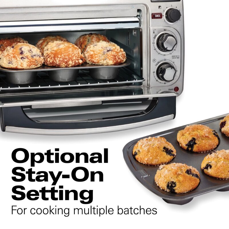 Hamilton Beach 2-in-1 Oven &amp; Toaster, Space-Saving Design, 31156