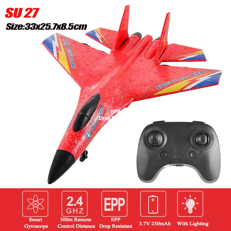 RC Foam Aircraft SU-35 Plane 2.4G Radio Control Glider Remote Control Fighter Plane Glider Airplane Foam Boys Toys for Children