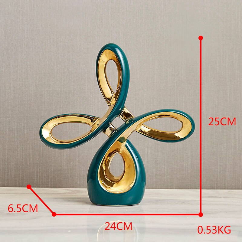 Ceramic Abstract Statue European Home Decoration Accessories Christmas Ornaments Living Room Decoration Bedroom Decoration