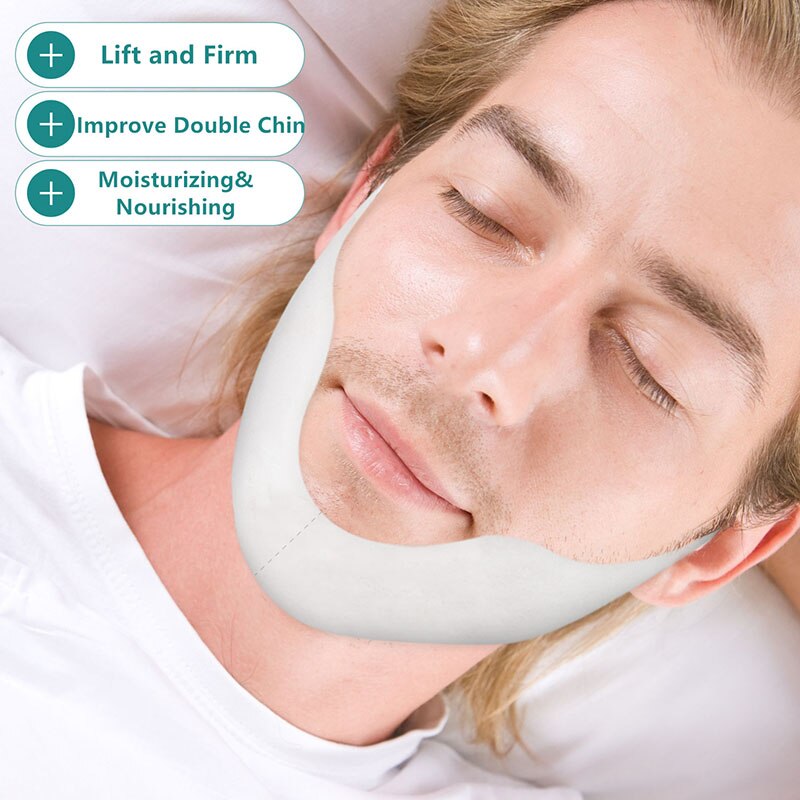 Men‘s V-Line Face Mask Firming V-Shape Facial Mask Lift Tightening the Skin Moisturizing Treatmen