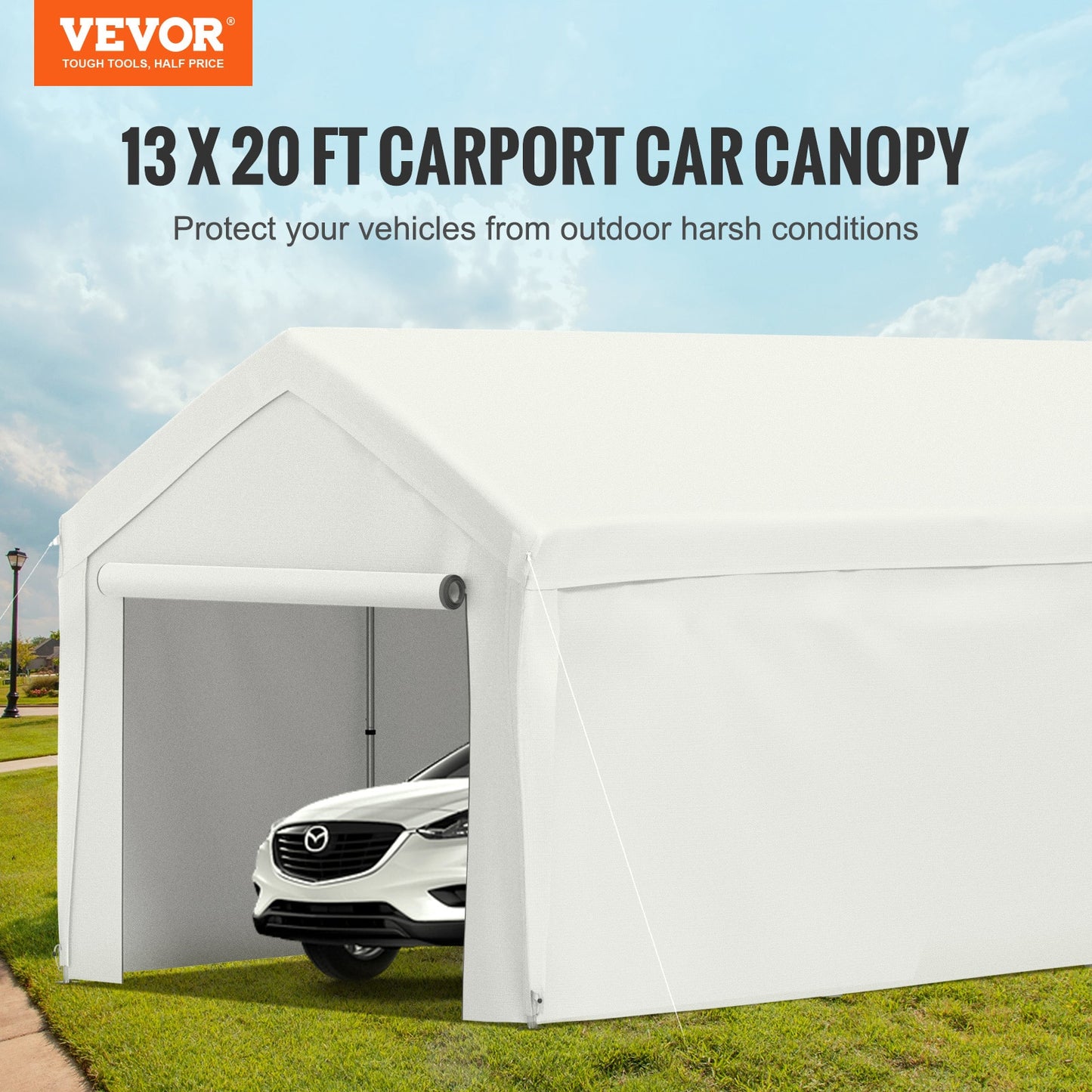 VEVOR Carport Canopy Instant Garage Tent Shelter Heavy Duty Foldable Car Sunshade Awning Waterproof Cover Boat,motorcycle,Car