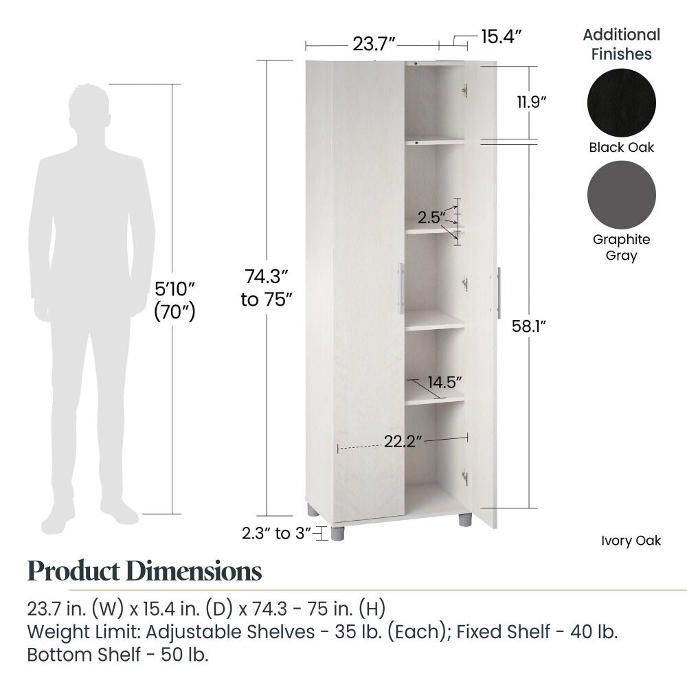 Evolution Westford Garage Storage 24&quot; Utility Cabinet,HDC,Paper,PB