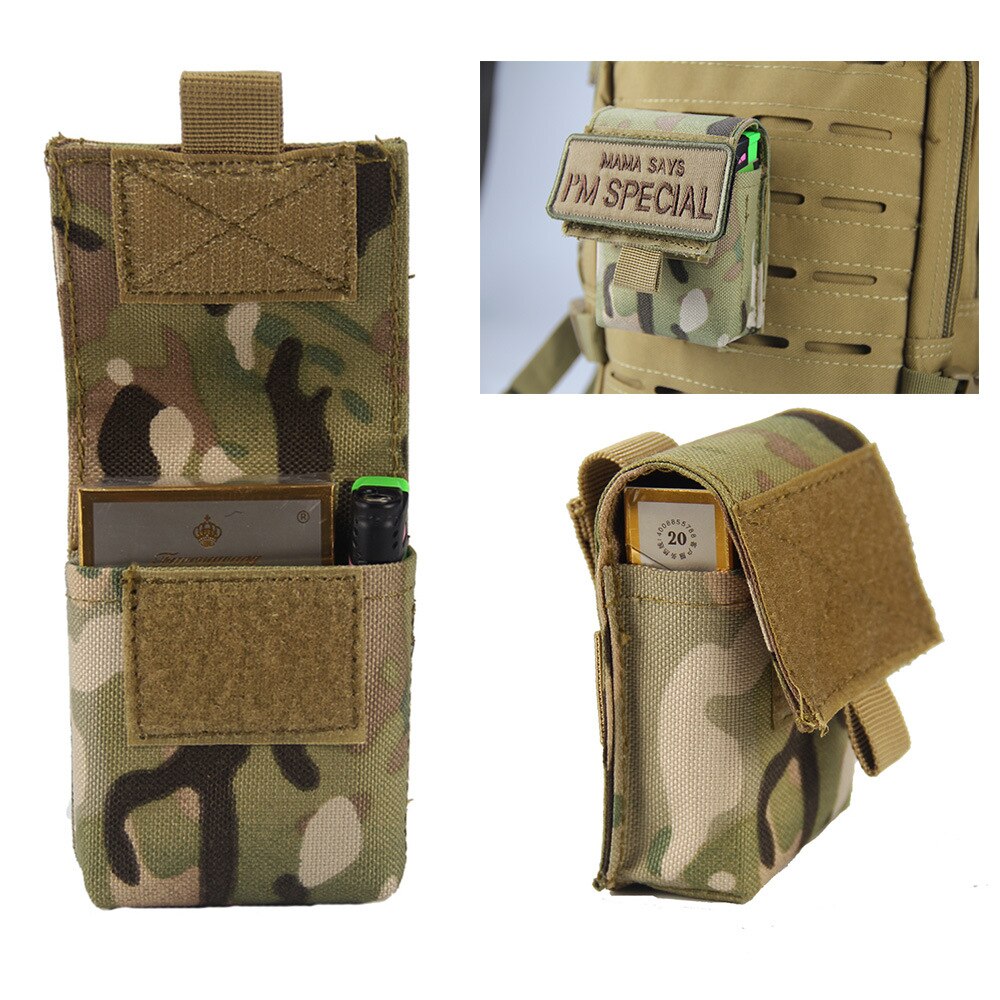 Outdoor Combat Military Molle Tactical Magazine Pouch Flashlight Sheath Hunting Camo Bag Cigarette Case Mini Hunting Tool Bag