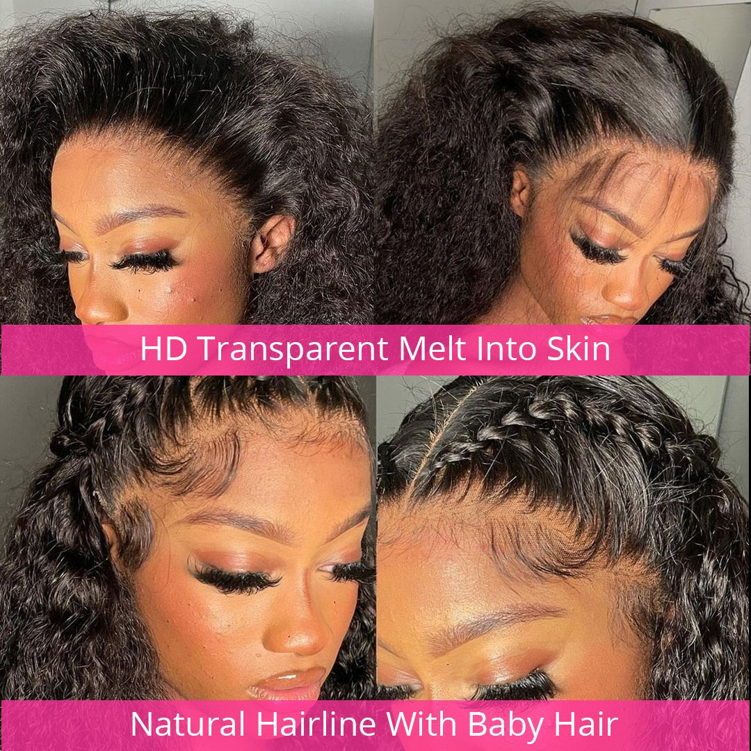 30Inch Loose Deep Wave Lace Frontal Wig 13x4/13x6 Transparent Curly Human Hair Wigs Lace Front Wig Water Wave Wigs For Women