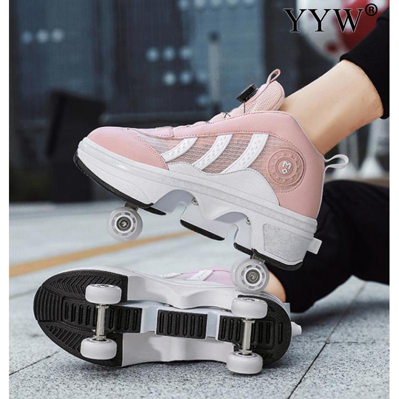 Wheel Skates Roller Skate Shoes With 4 Wheels Kid Casual