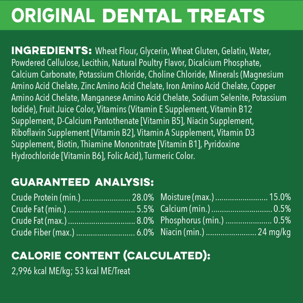 Greenies Original Regular Size Natural Dental Dog Treats, 36 oz. Pack