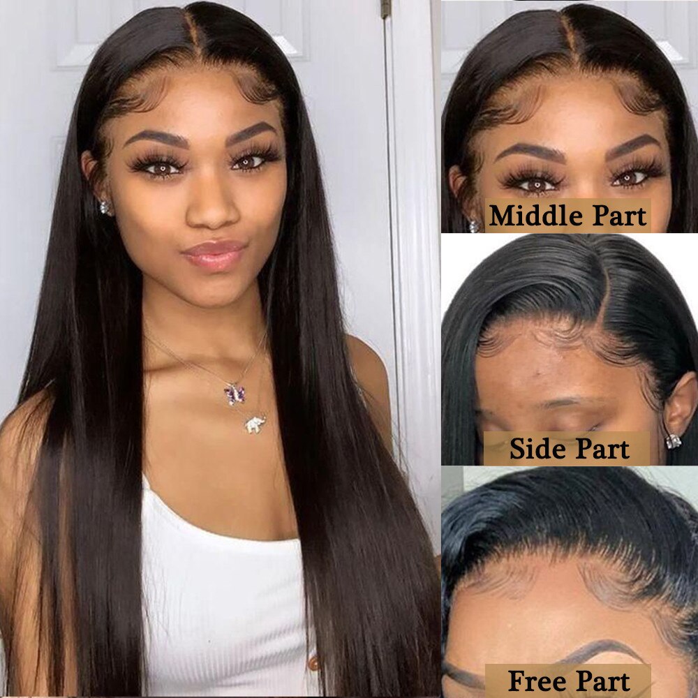 Hd Lace Wig 13x6 Human Hair Wigs For Women 34 30 Inch Pre Plucked Brazilian Hair Free Shipping 13x4 Bone Straight Lace Front Wig