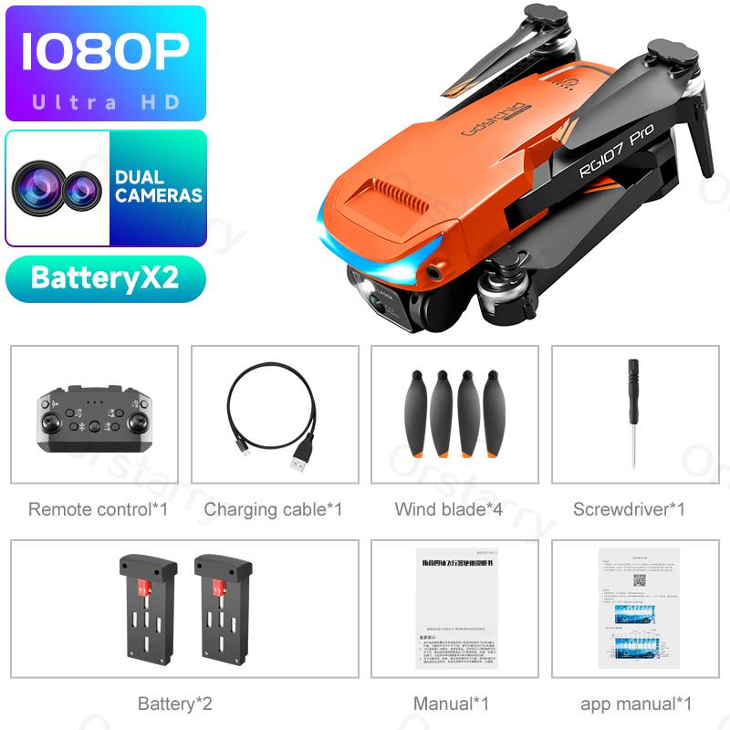 NEW RG107 Pro Drone 4K Three-sided Obstacle avoidance Professional Dual HD Camera FPV Aerial Photography Foldable Quadcopter