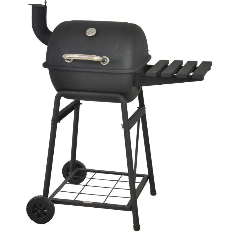 RevoAce 26&quot; Mini Barrel Charcoal Grill with Side Shelf, Black, CBC1760W charcoal grill  barbecue  bbq grill outdoor