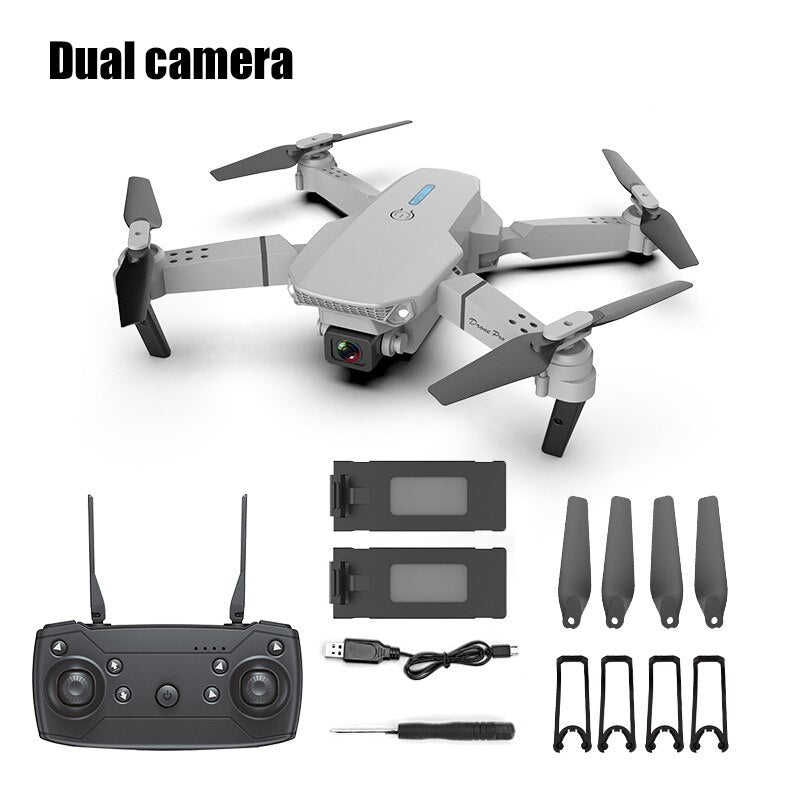 E88 RC Drone Quadcopter  With Wide Angle  Foldable Quadcopter Camera Height Hold Avoidance Quadcopter Drones Kid Gift Toys