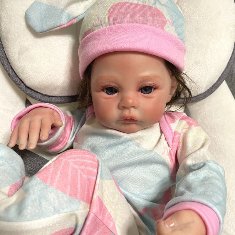 43CM Reborn Baby Dolls Finished Realistic Meadow Newborn Twins With Rooted Hair Handmade Doll For Girls Birthday Gift Toy