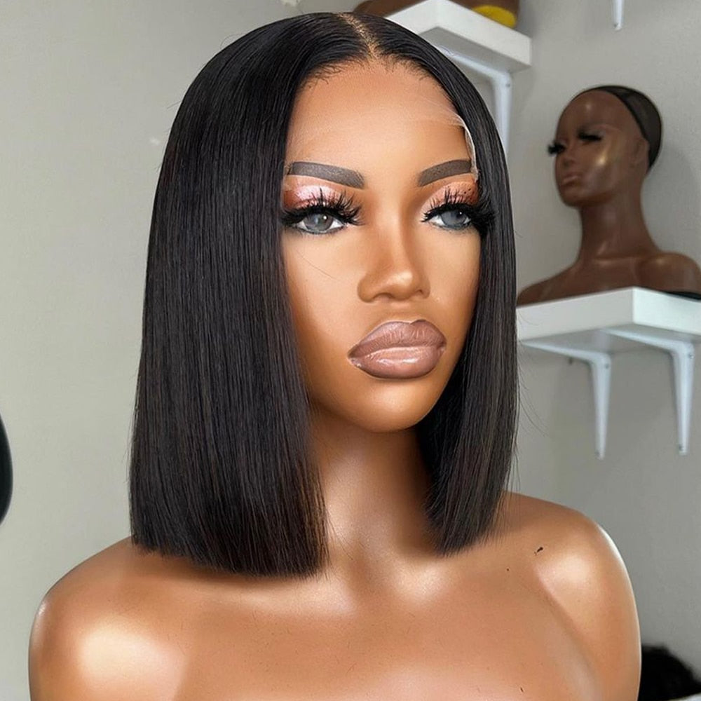 Bob Wig Lace Front Human Hair Wigs 13x4 Lace Frontal Wig 5x5 Lace Closure Straight Wig Glueless Wig Human Hair 10-14 Inches