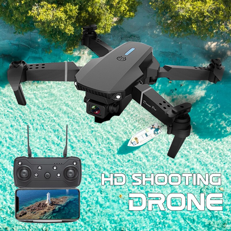 New Quadcopter E88 Pro WIFI FPV Drone With Wide Angle Camera Height Hold RC Foldable ,Can Be Controlled By Mobile APP,Boys Toy,g