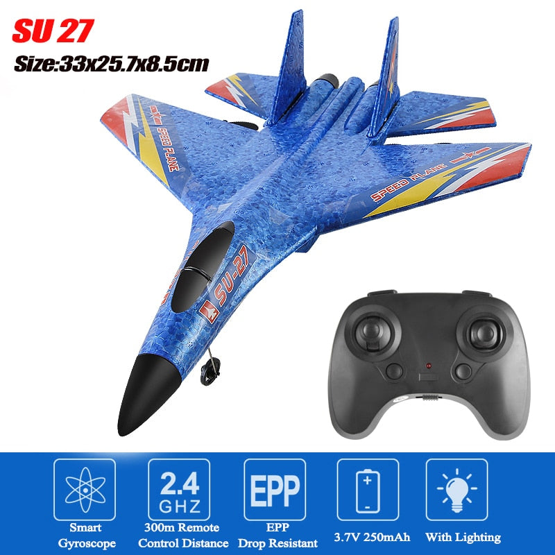 RC Foam Aircraft SU-35 Plane 2.4G Radio Control Glider Remote Control Fighter Plane Glider Airplane Foam Boys Toys for Children