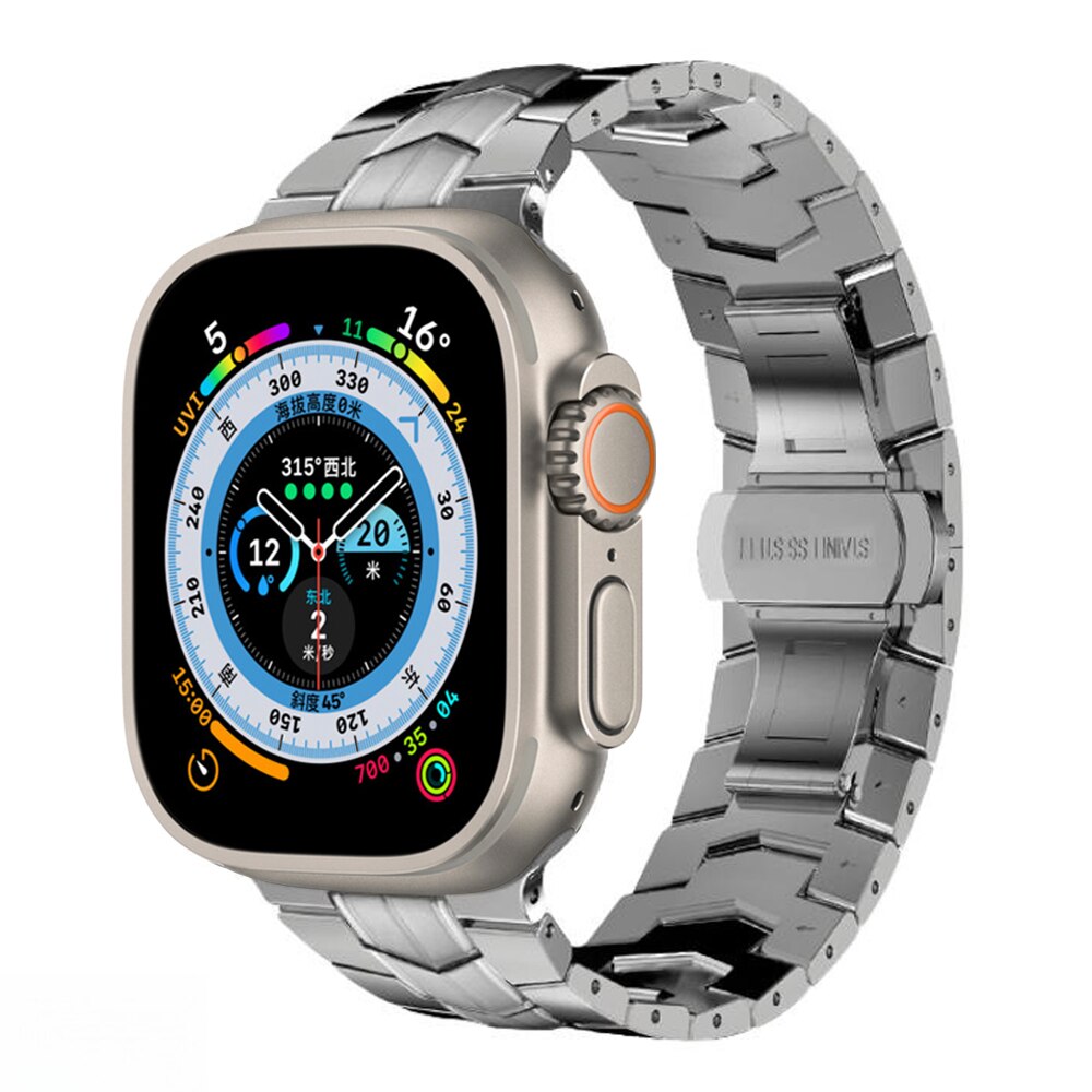 Luxury Titanium Band for Apple Watch Ultra 49mm 45mm 42 44mm 41 40mm Bracelet Correa for iWatch series 8 7 6 5 4 se Accessories