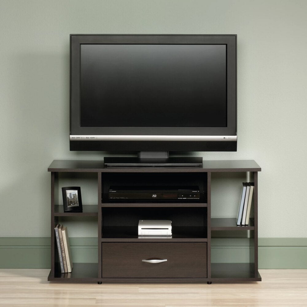 Panel TV Stand for TVs up to 42&quot;, Cinnamon Cherry Finish