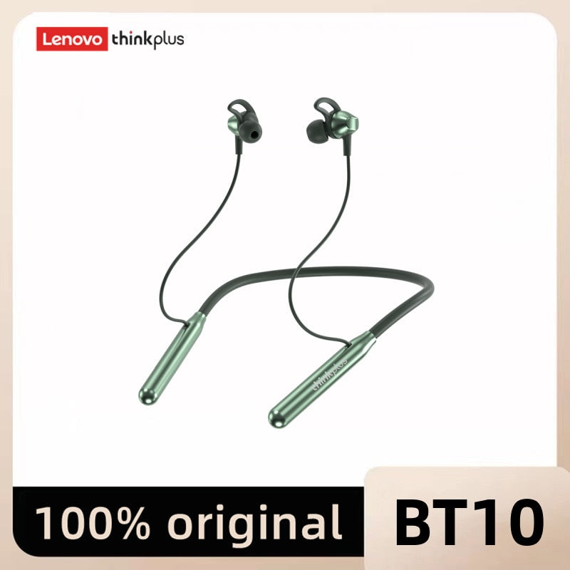 Lenovo original BT10 sports Bluetooth headset waterproof, sweat-proof, hi-fi sound, skin-friendly material, metal texture