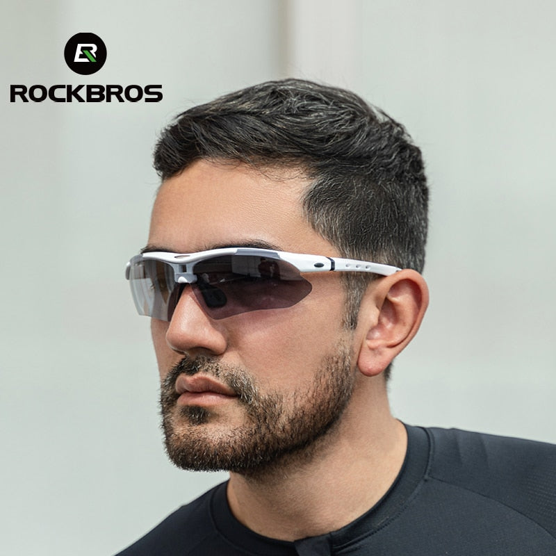 ROCKBROS Polarized Sports Men Sunglasses Road Cycling Glasses Mountain Bike Bicycle Riding Protection Goggles Eyewear 5 Lens