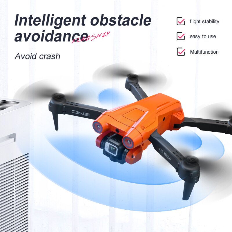 Drone with 4k Camera HD Profesional Three Way Obstacle Avoidance 50xZoom Optical Flow Adjustable Dual Camera Quadcopter VS Z908