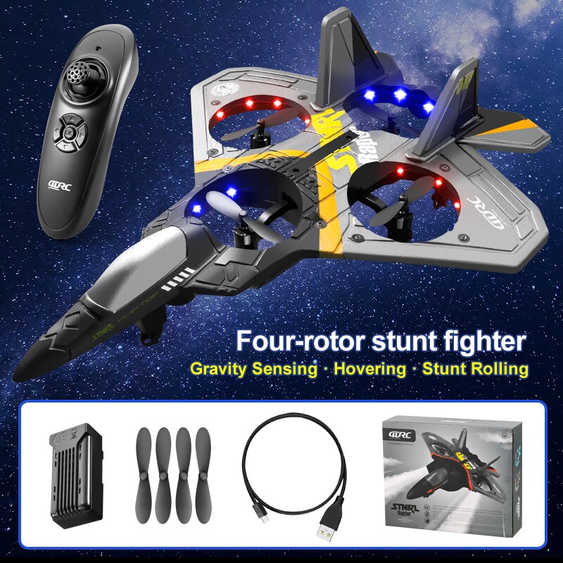 V17 V25 RC Airplane 2.4G Remote Control Stunt Fighter EPP Foam Aircraft Electric Outdoor Stunt Glider Drone Toys for Children