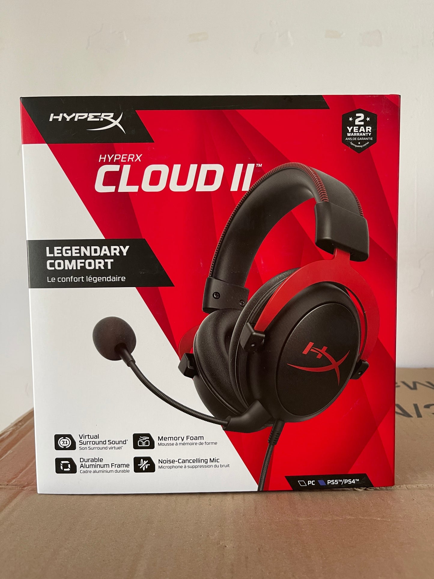 Original HyperX Cloud 2 II Gaming Wire Headset With HiFi 7.1 Surround Sound Microphone Gaming Headphone For PC PS4