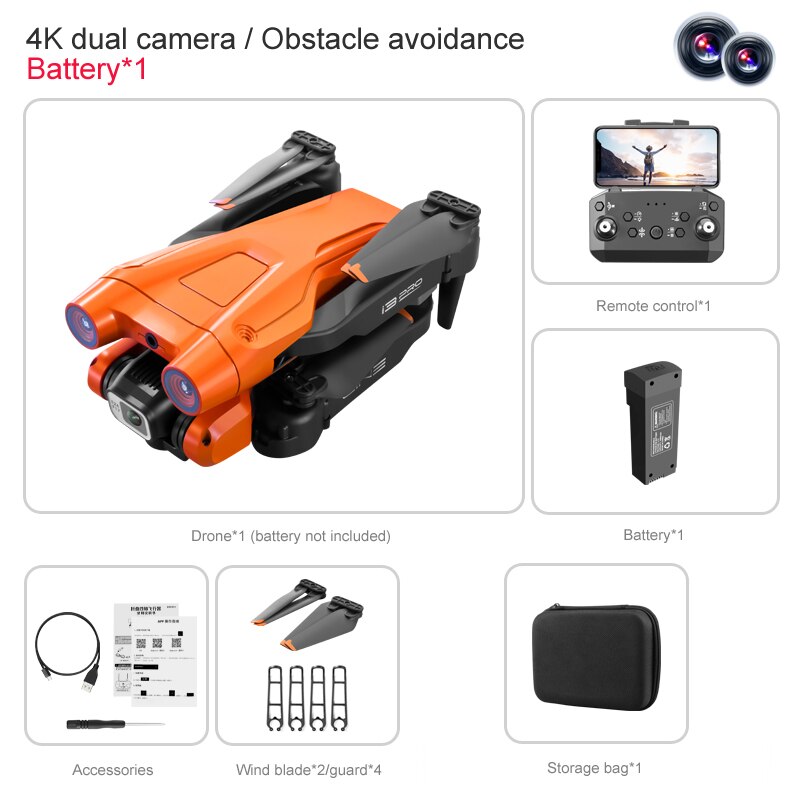 Drone with 4k Camera HD Profesional Three Way Obstacle Avoidance 50xZoom Optical Flow Adjustable Dual Camera Quadcopter VS Z908