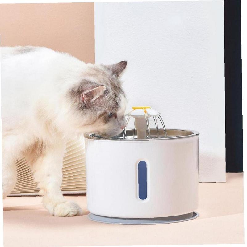 Automatic Pet Water Fountain 2.4l Dogs Cats And Rabbits Drink Water God Round Bowl With Led Light Safety And Silent Pet Supplies