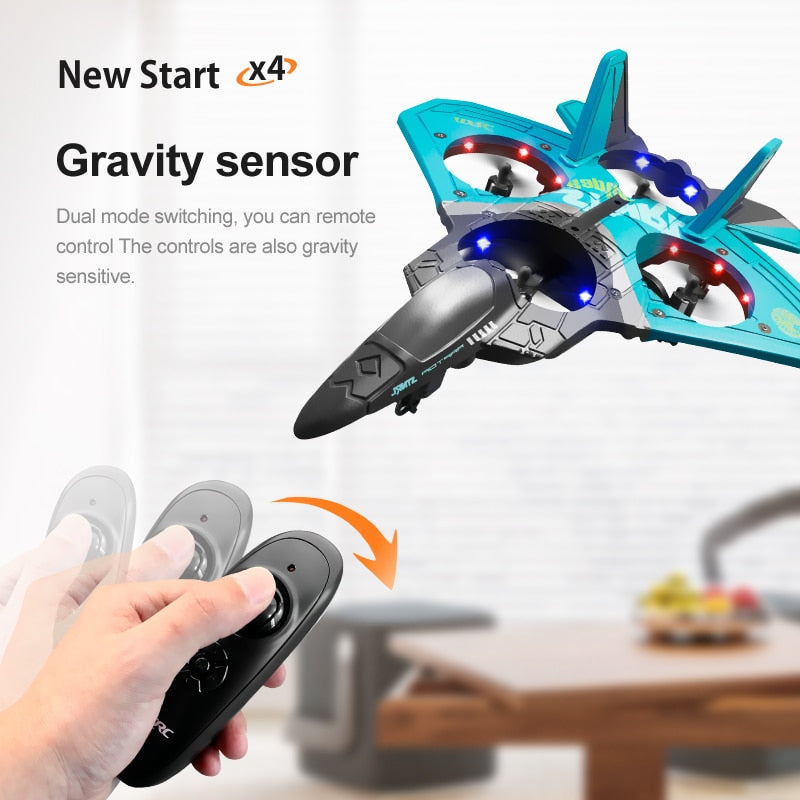 2023NEW V17 RC Remote Control Airplane 2.4G Remote Control Fighter Hobby Plane Glider Airplane EPP Foam Toys RC Drone Kids Gift