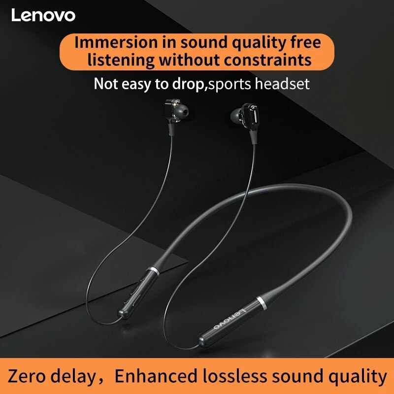 Lenovo XE05 Bluetooth Headphones Neckband True Wireless Earphones Stereo Sports Magnetic Headphones With IPX5 Waterproof Headset