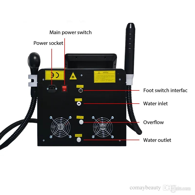 Diode 2 in 1 Pico Laser Diode Laser Hair Removal Machine Picosecond + 808 Q Switched Nd Yag Tattoo Removal  epilator for women