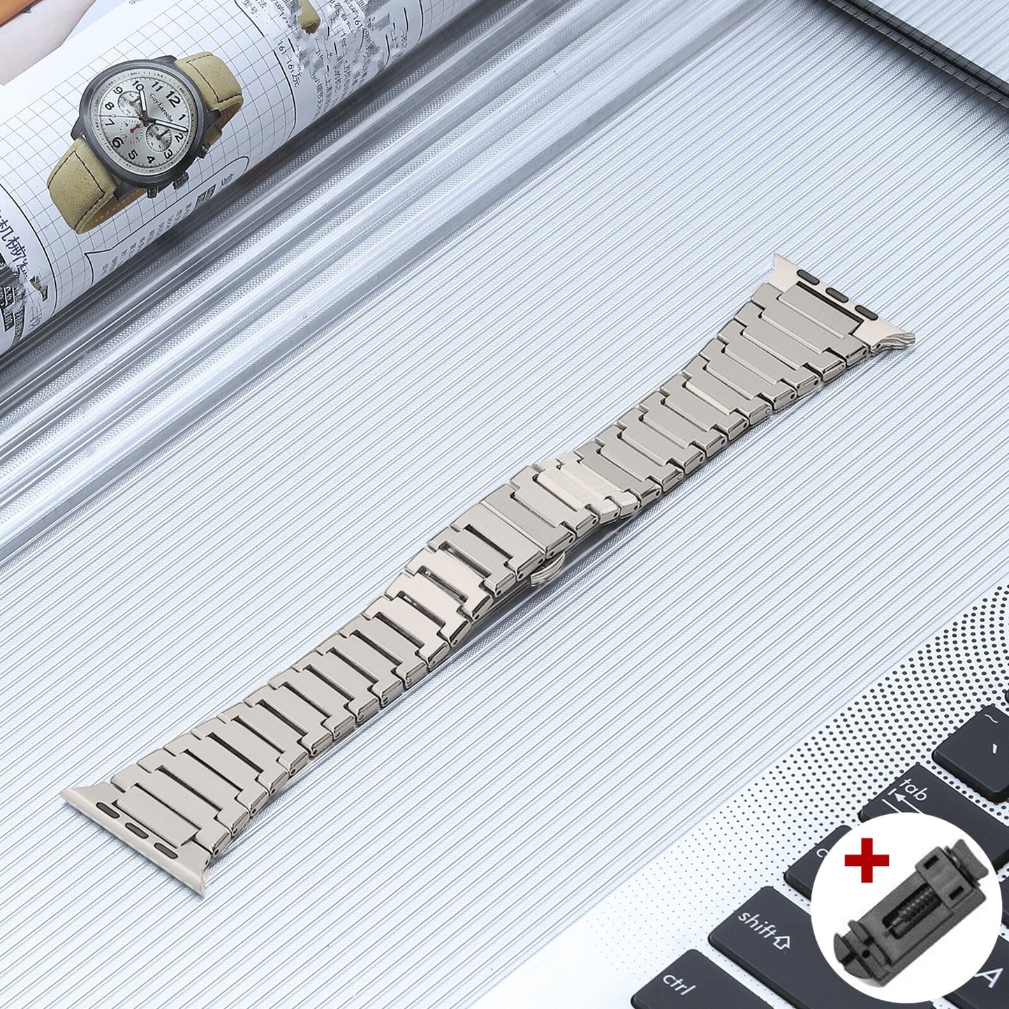 Titanium Band for Apple Watch Ultra 49mm Series 8 7 45mm 42 44mm Men Bracelet Luxury Strap for iWatch 6 5 4 3 2 SE 41mm 38 40mm